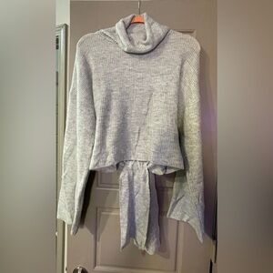 Gray Turtleneck Sweater